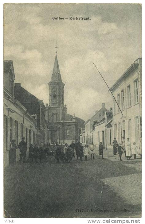 Calloo - Kallo    (  HOELEN  4117  )  Geschreven 1910 Met Zegel - Beveren-Waas