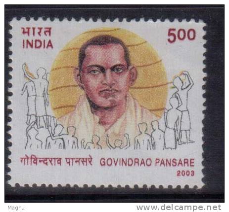 India MNH 2003, Govindrao Pansare, Freedom Fighter, - Ungebraucht