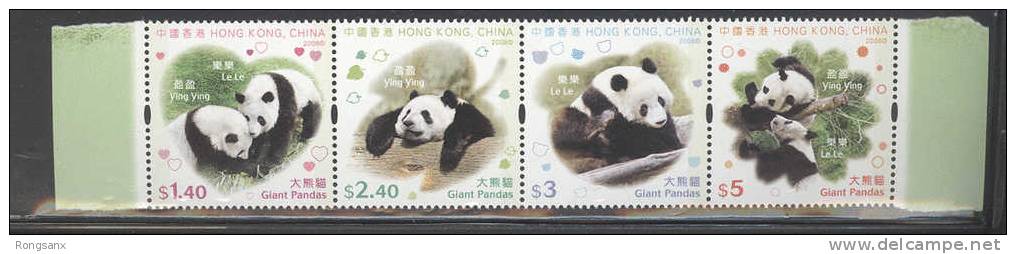 2008 HONG KONG GIANT PANDA 4V - Nuovi