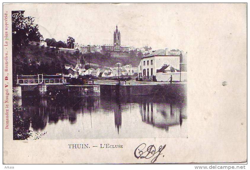 THUIN = L'écluse (écrite) 1902 - Thuin