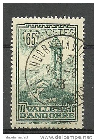 ANDORRA CORREO FRANCES- SELLO USADO YVERT Nº 36  Muy Bonito. - Used Stamps