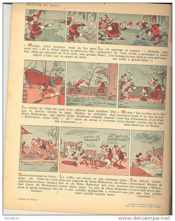 MICKEY ET LE TRESOR , BD De 31 Pages Par WALT DISNEY - Disney