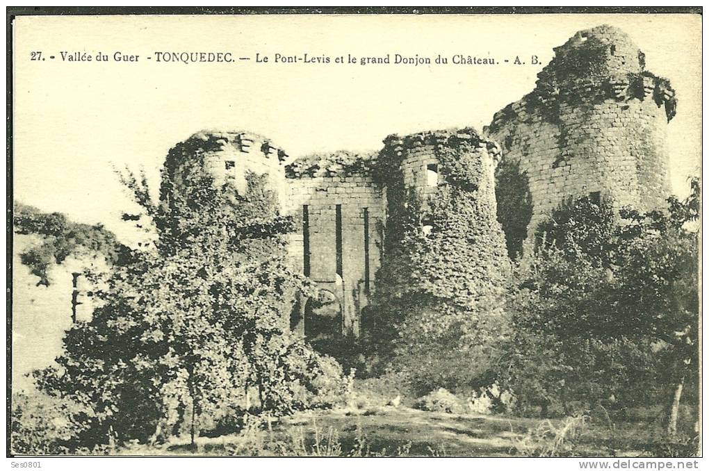 22 Cotes D Armor TONQUEDEC Le Pont Lavis Et Le Grand Donjon Du Chateau - Tonquédec