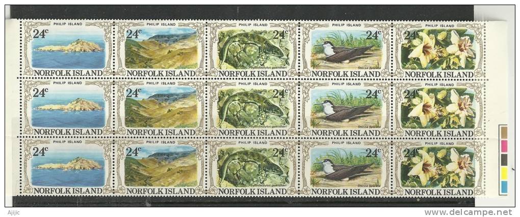 ILE NORFOLK. Faune & Flore Des Iles Philip & Nepean.  Neufs ** En Bandes Se-tenant - Islands