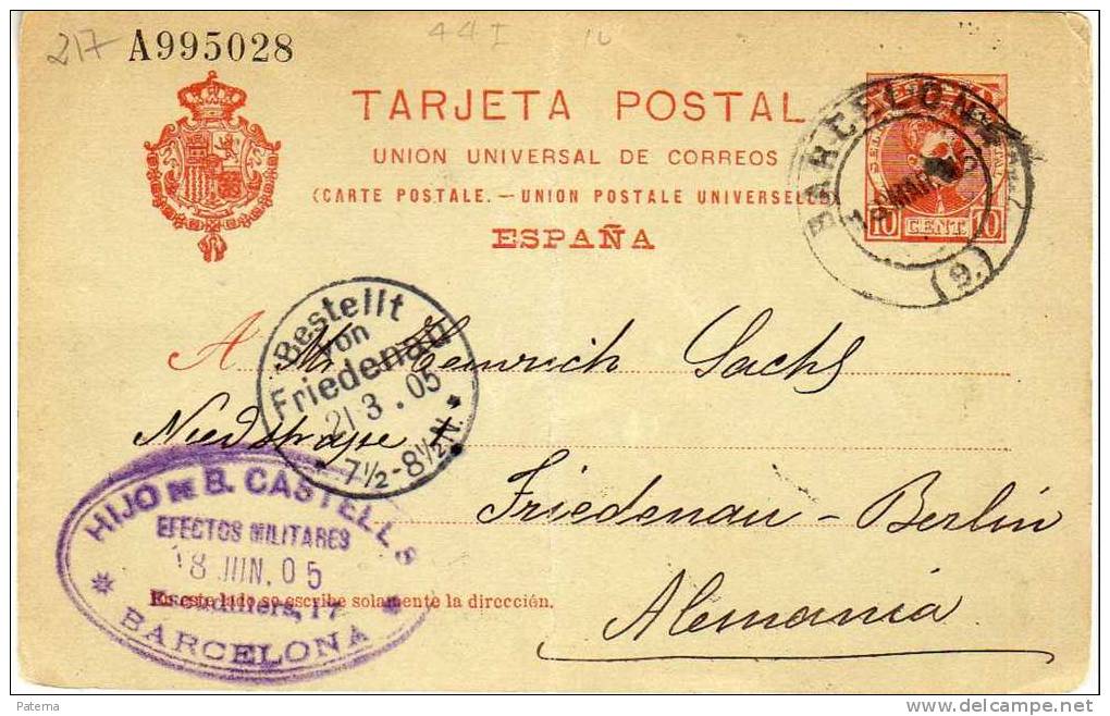 Entero PostalBarcelona 1905, Nº 47a - 1850-1931