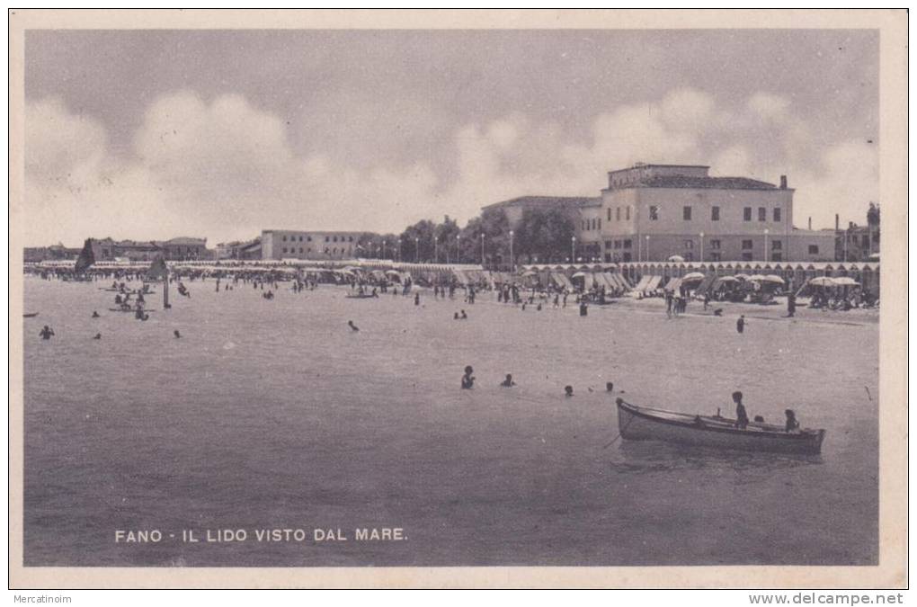 Pesaro Urbino Fano Il Lido Visto Dal Mare - Pesaro