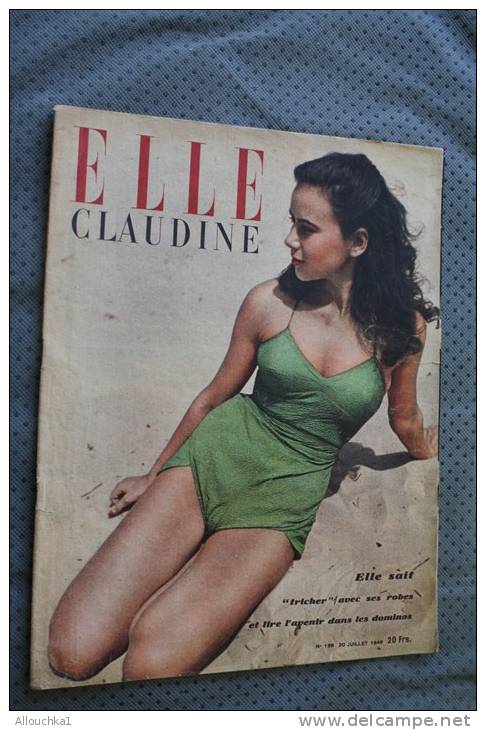 20 Juillet 1948 ELLE Revue Féminine:tricher Avec Les Robes Lire Avenir Domi: Mode Travaux, Couture,patron,artiste Cinéma - 1900 - 1949