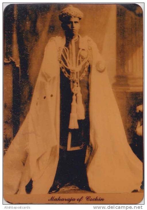 Maharajah, Ruler Of Princely State Cochin, Head Wear, Costume, India Picture Postcard As Scan - Andere & Zonder Classificatie