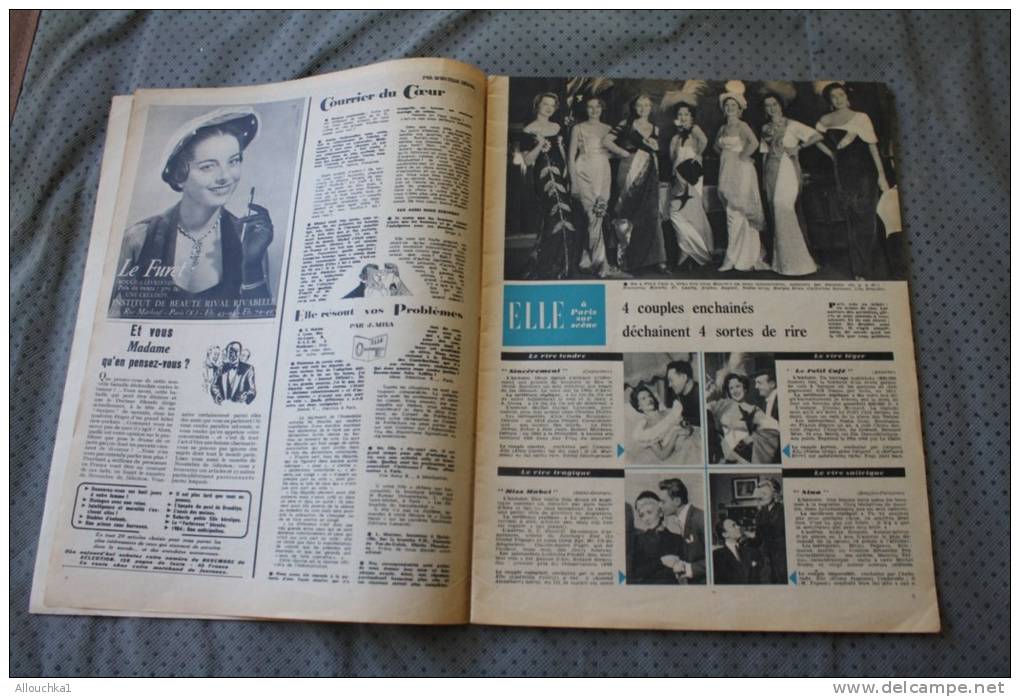 24 Octobre 1949: ELLE Revue Féminine:modèles Science Moderne Mode Travaux, Couture,patron,artiste Cinéma - 1900 - 1949