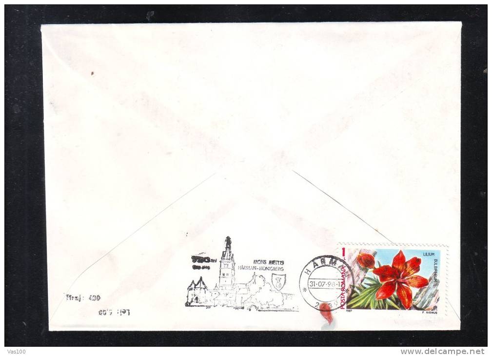 COAT OF ARMS,MOUNTAIN,1990 SPECIAL COVER OBLIT.CONCORDANTE HARMAN ROMANIA. - Covers