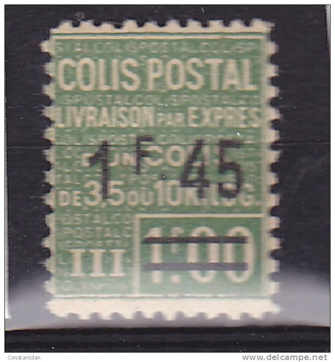 FRANCE COLIS POSTAUX N° 92 1F45 S 1F VERT LIVRAISO PAR EXPRES NEUF AVEC CHARNIERE - Mint/Hinged