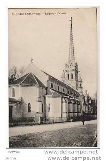 86 SAINT JULIEN L ARS - L Eglise - L Abside - Saint Julien L'Ars