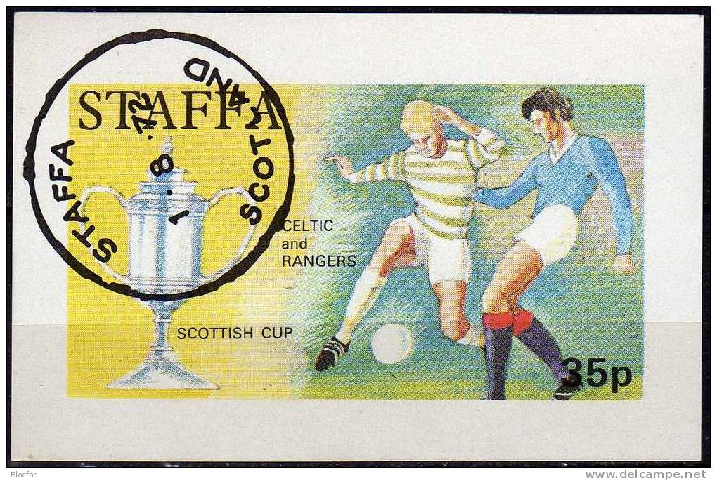 Soccer 1972 UK Scotland Staffa Block 12/72 O 3€ Springreiter Horse Sport Olympic Souvenir Sheet Of Great Britain - Cinderellas