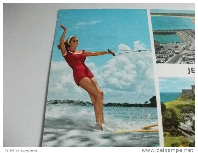 Pin Up Donna SCI NAUTICO SCI ACQUATICO Jersey C.i. Francobollo La  Hougue Bie - Water-skiing