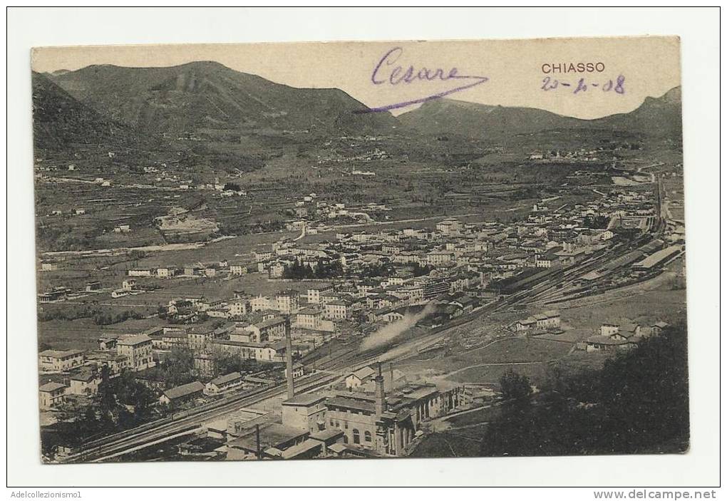 28)cartolina Viaggiatanel 1908 Veduta Di Chiasso Vue Generale - Chiasso