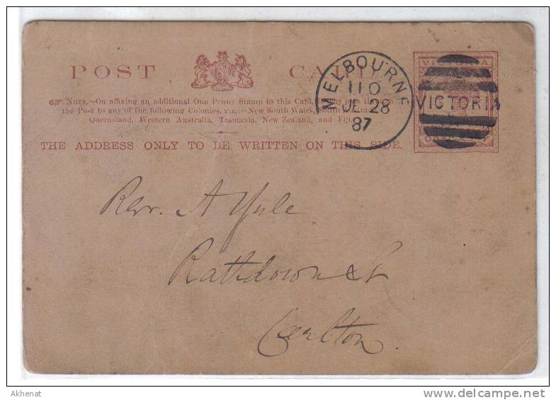 ENG59 - VICTORIA , Intero Poco Fresco . - Storia Postale