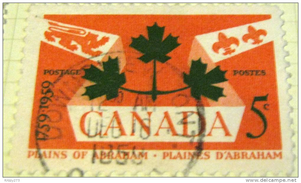 Canada 1959 Bicentennial Of The Battle Of Quebec 5c - Used - Oblitérés