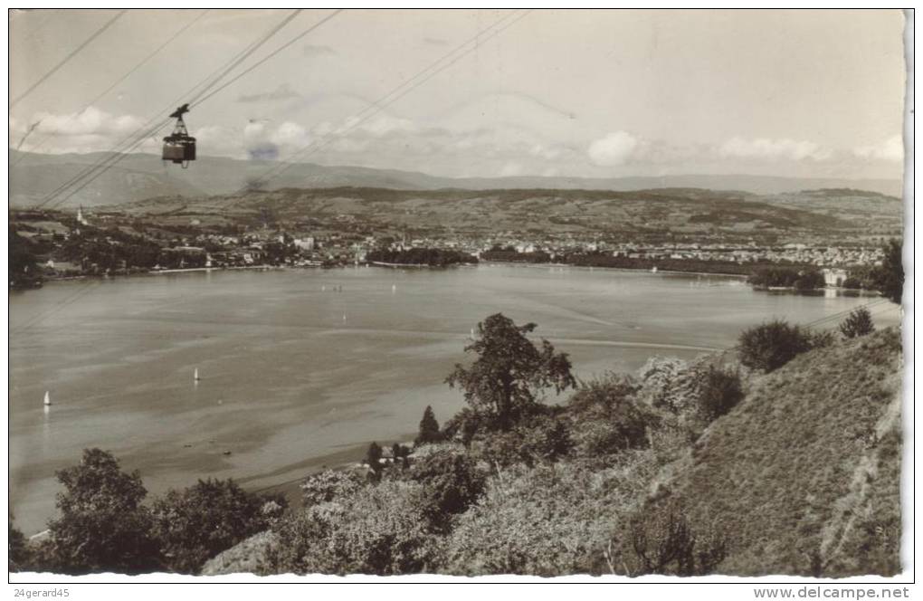 CPSM VEYRIER DU LAC (Haute Savoie) - Téléphérique : Vue Générale Sur Le La C D'Annecy - Veyrier