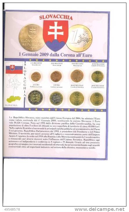 SLOVACCHIA - SERIE 8 MONETE EURO 2009 - - Slowakei