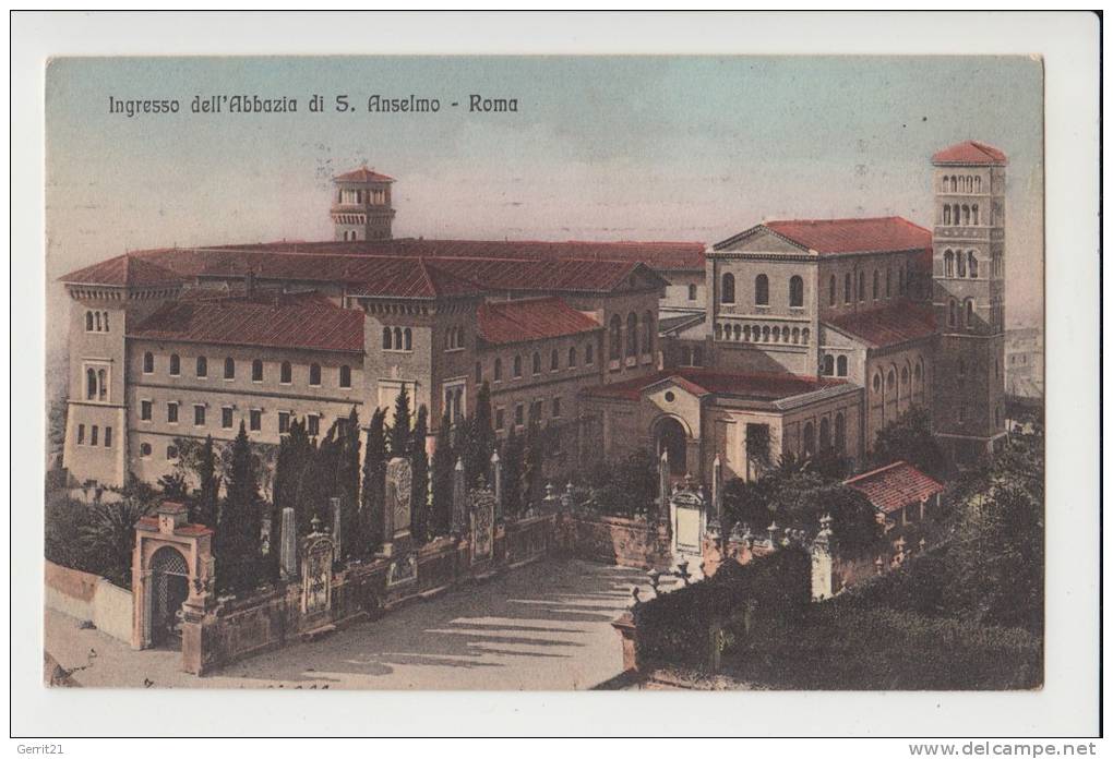 I 00100 ROMA / ROM, Ingresso Sell'Abbazia Di S.Anselmo, 1913 - Unterricht, Schulen Und Universitäten