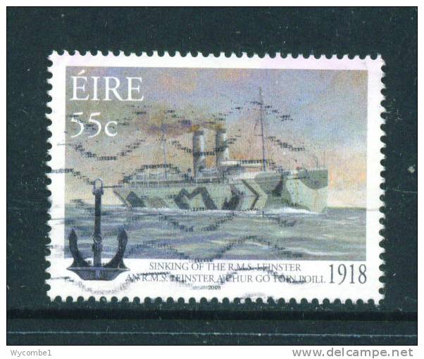 IRELAND  -  2008  Sinking Of RMS Leinster  55c  FU  (stock Scan) - Usados