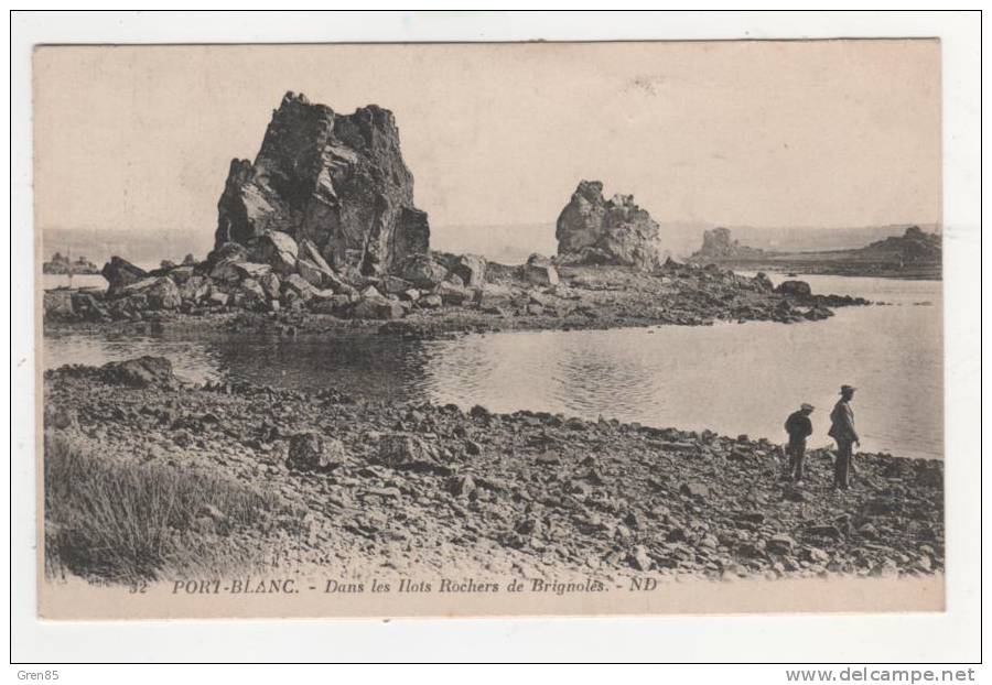 CPA PORT BLANC, PETITE ANIMATION, DANS LES ILOTS ROCHERS DE BRIGNOLES, PENVENAN, COTES D'ARMOR 22 - Penvénan