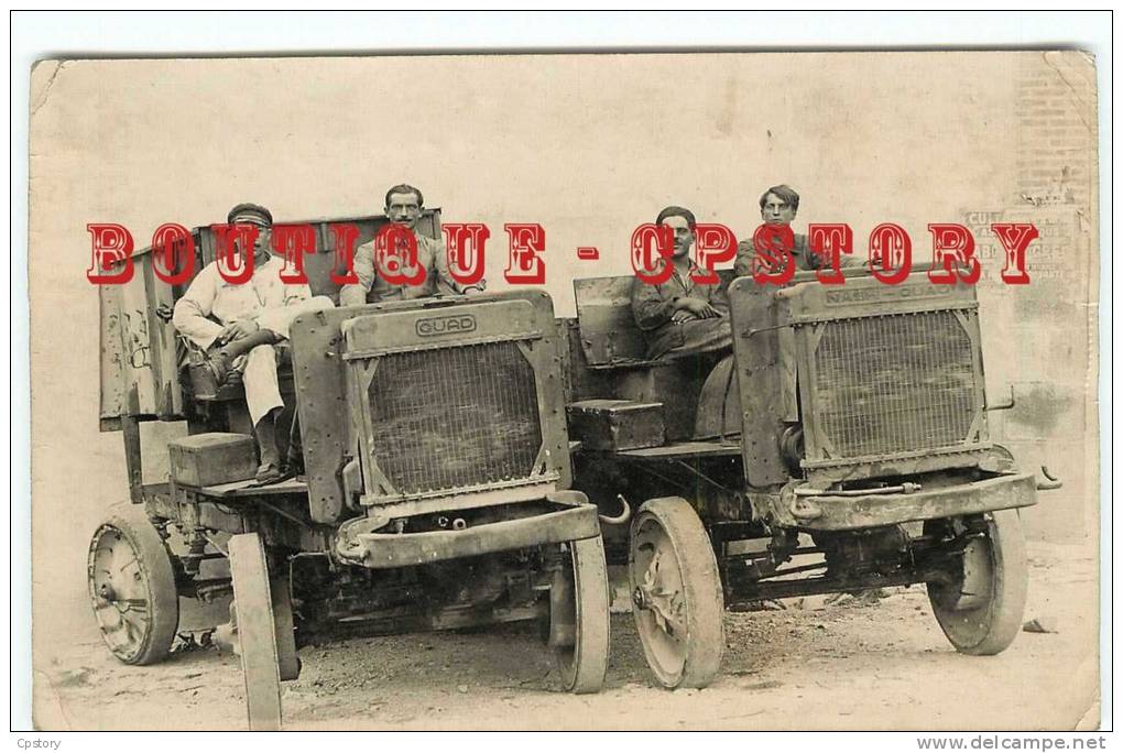 CAMION MILITAIRE  NASH QUAD - RARE CARTE PHOTO - Real Photograph Postcard - Dos Scané - Transporter & LKW