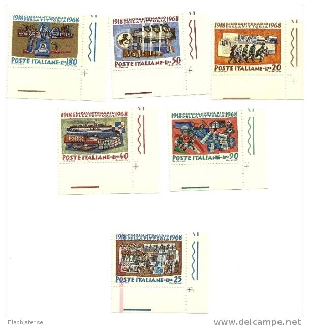 1968 - Italia 1097/02 Vittoria - Striscia Rossa, - Abarten Und Kuriositäten