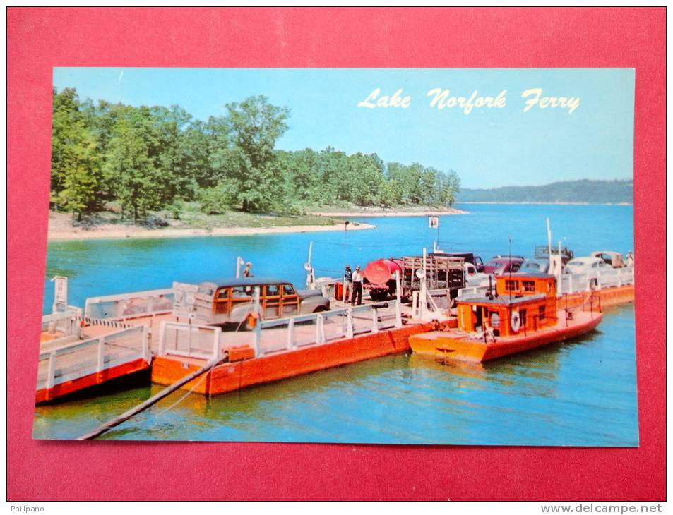 Lake Norfork Ferry  Old Station Wagon Ozarks Arkansas Missouri-- Early Chrome  - - - -  ----  - -  Ref  607 - Sonstige & Ohne Zuordnung