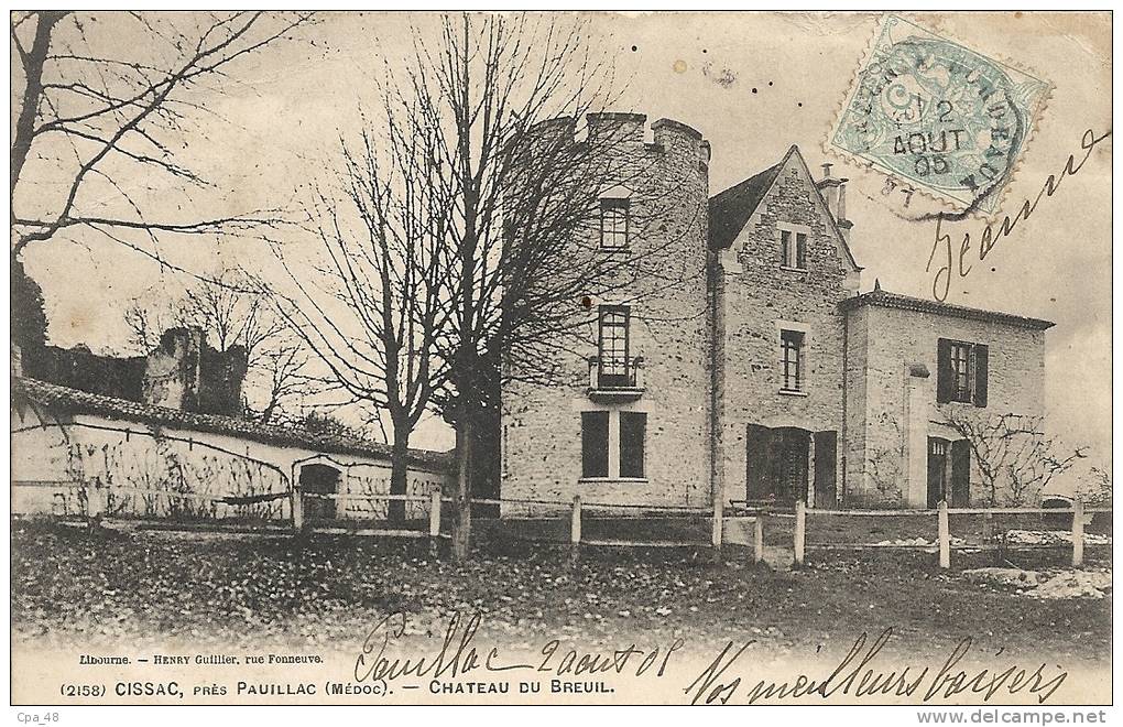 Gironde- Près Pauillac, Cissac -Château Du Breuil. - Pauillac