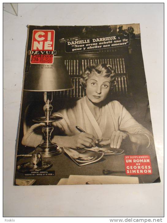 REVUE / CINE REVUE / N° 53 DE 1954 / DANIELLE DARRIEUX - Zeitschriften