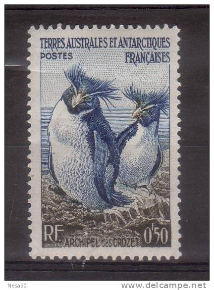 Taaf 1956 Mi Nr 2 Pinguin  0,50 C - Unused Stamps