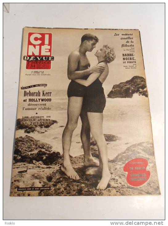 REVUE / CINE REVUE / N° 40  DE 1953 /DEBORAH KERR ET BURT LANCASTER - Revistas