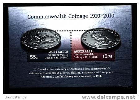 AUSTRALIA - 2010  COMMONWEALTH COINAGE  MS MINT NH - Blocks & Sheetlets