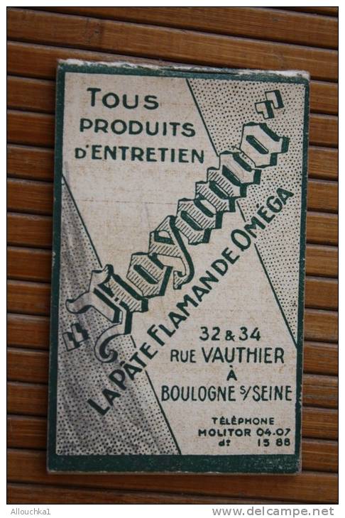 Calepin Agenda Bloc-notes Produits D'entretien ROYAMA Pâte Flamande Oméga R Vauthier à Boulogne Sur Seine Libres Enfin! - Small : 1941-60