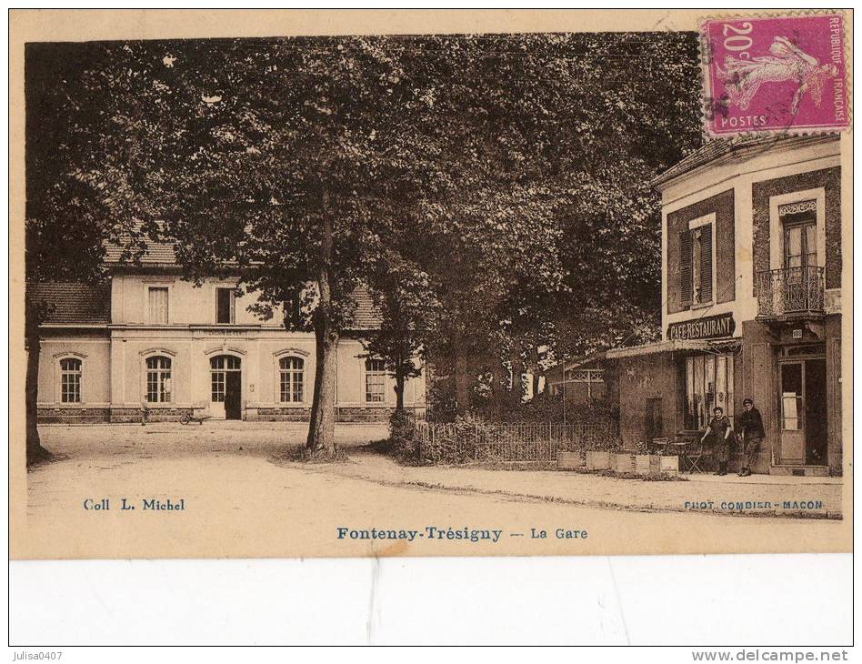 FONTENAY TRESIGNY (77) Place De La Gare Café Animation - Fontenay Tresigny