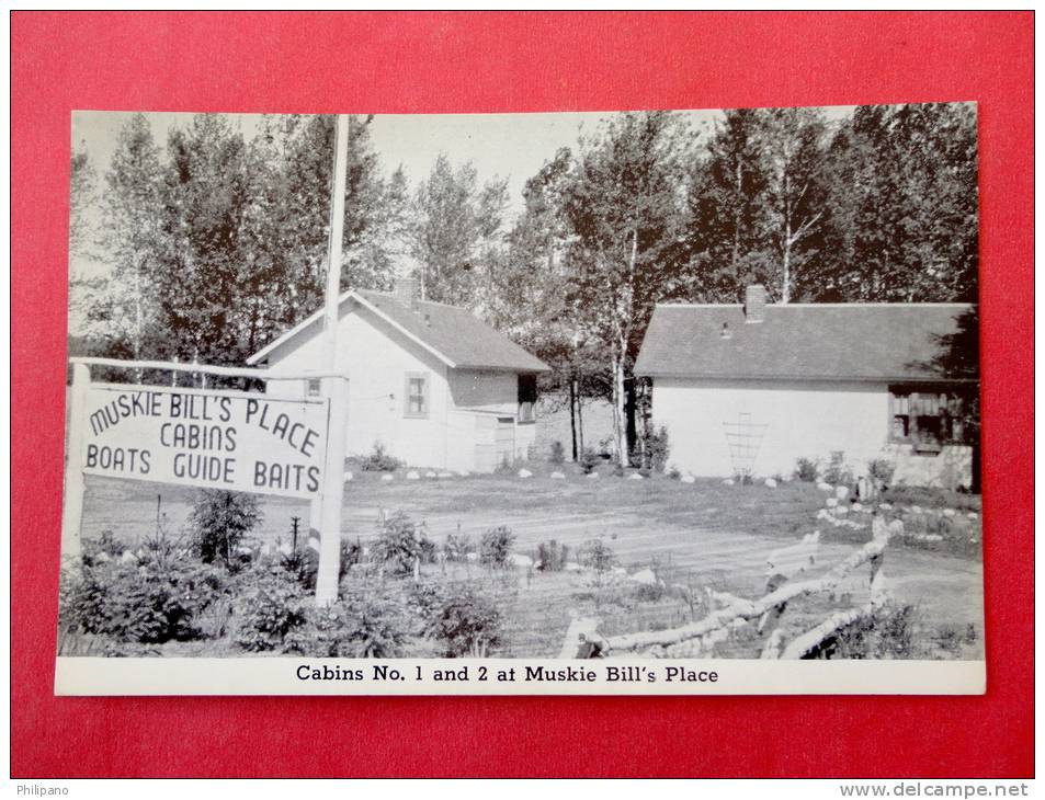 -------Muskie Bill´s Place----  9 Miles  West Of Phillips WI -- Vintage  Wb------- Ref 608 - Other & Unclassified