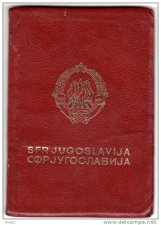 H PASSPORT SFRJ JUGOSLAVIA ZAGREB CROATIA  19 PAGES OF FULL STAMP - Historical Documents