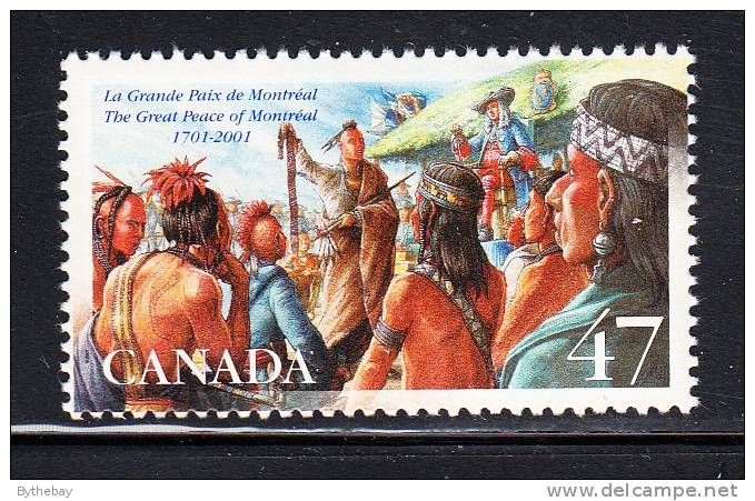 Canada MNH Scott #1915 47c The Great Peace Of Montreal - Ongebruikt