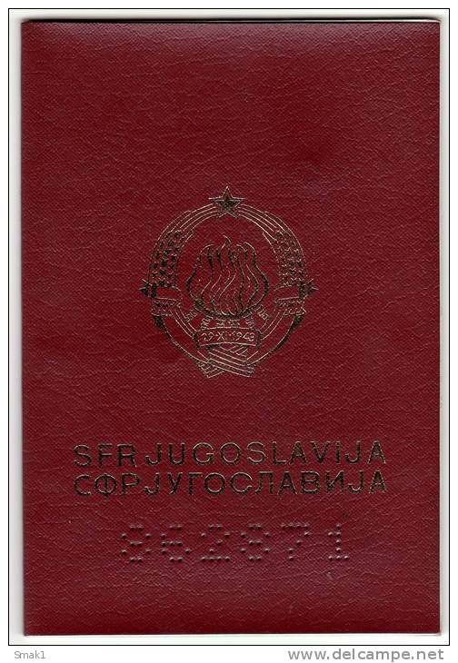 H PASSPORT SFRJ JUGOSLAVIA ZAGREB CROATIA  2 PAGES OF FULL STAMP - Historical Documents