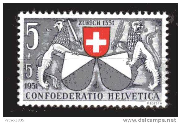 Svizzera ** - 1951 - Pro Patria. Folclore Nazionale. 5+5c - Nuevos