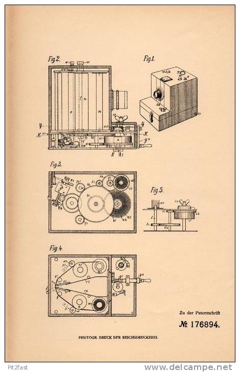 Original Patentschrift - Müller & Klein In Rhöndorf A. Rh., 1905 , Panoramakamera , Kamera , Photographie !!! - Fotoapparate