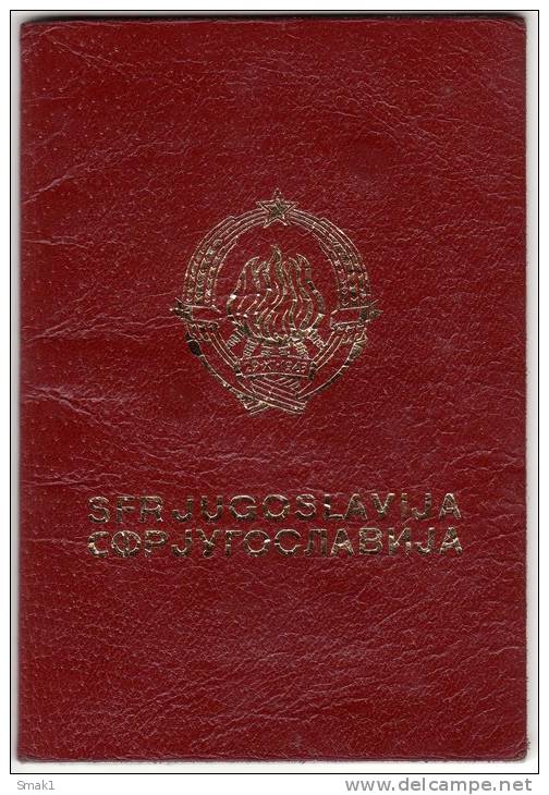 H PASSPORT SFRJ JUGOSLAVIA ZAGREB CROATIA  4 PAGES  OF FULL STAMP - Historical Documents