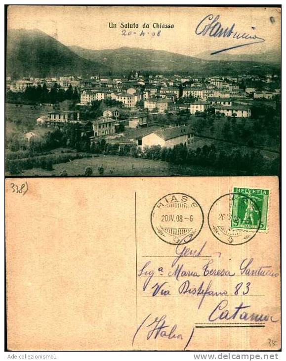 338)cartolina Viaggiata Nel 1908 Veduta Di  4527- Chiasso - Chiasso