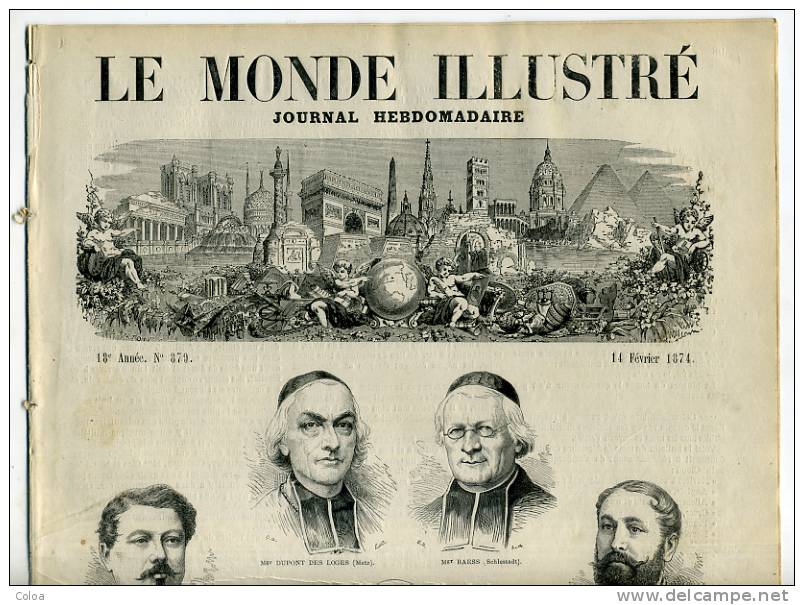 Les Principaux Députés Au Reichstag De L’Alsace Lorraine  1874 - Riviste - Ante 1900