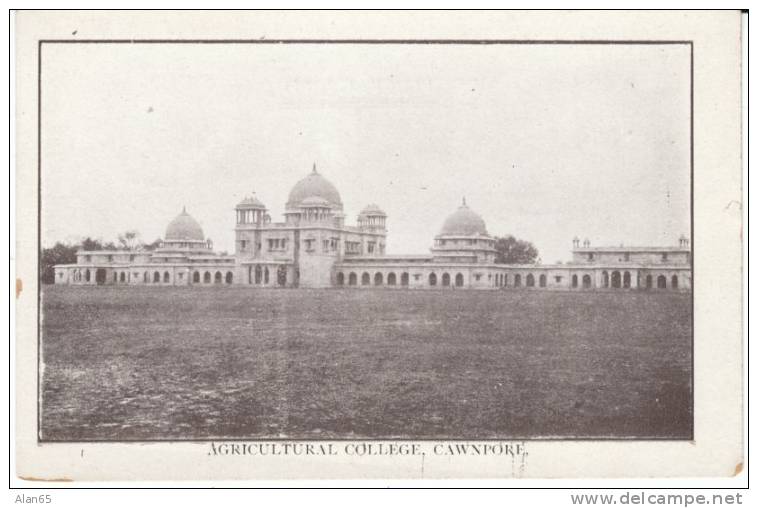 Cawnpore India, Kanpur, Agricultural College, C1910s/30s Vintage Postcard - India
