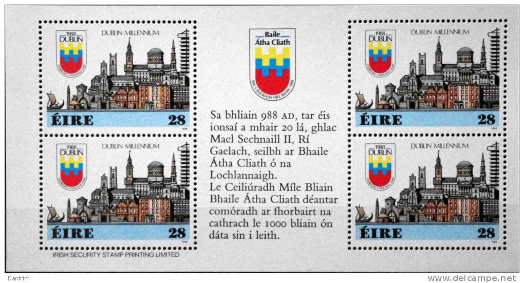 IRELAND   1988   MiNr.642 ( Lot  1363 )   MNH (**) - Blocks & Sheetlets