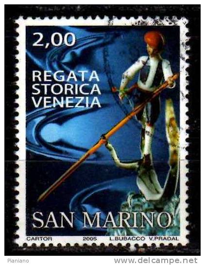 PIA - SAN  MARINO - 2005 :  Regata Storica Di Venezia - (SAS  2068) - Used Stamps