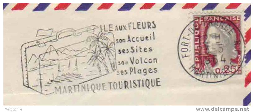 TYPE MARIANNE DE DECARIS - FORT DE FRANCE - MARTINIQUE / 1964 LETTRE AVION  POUR LA FRANCE (ref 3281) - 1960 Marianna Di Decaris