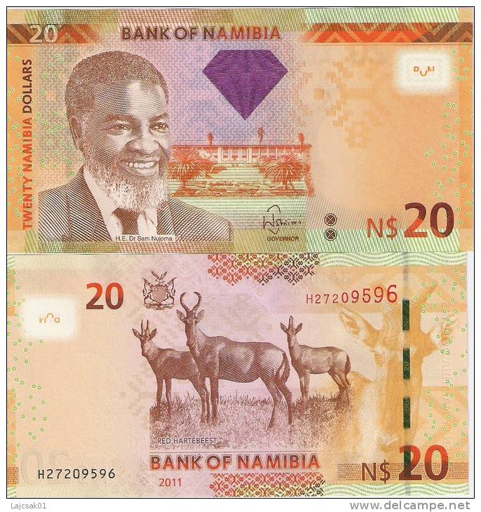 Namibia 20  Dollars 2011. UNC - Namibia